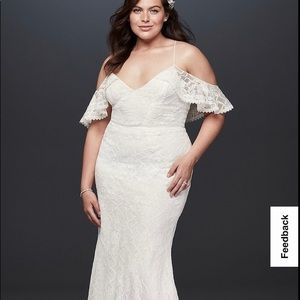 David’s Bridal Galina Lace Wedding Dress, Size 16W, NWT